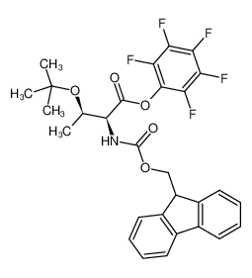 Picture of (2,3,4,5,6-pentafluorophenyl) (2S,3R)-2-(9H-fluoren-9-ylmethoxycarbonylamino)-3-[(2-methylpropan-2-yl)oxy]butanoate