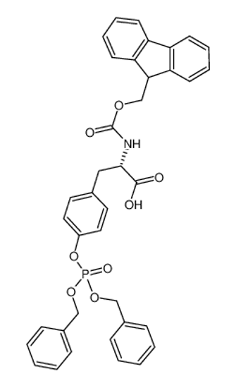 Picture of (2S)-3-[4-bis(phenylmethoxy)phosphoryloxyphenyl]-2-(9H-fluoren-9-ylmethoxycarbonylamino)propanoic acid