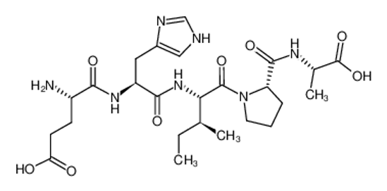 Imagem de (4S)-4-amino-5-[[(2S)-1-[[(2S,3S)-1-[(2S)-2-[[(1S)-1-carboxyethyl]carbamoyl]pyrrolidin-1-yl]-3-methyl-1-oxopentan-2-yl]amino]-3-(1H-imidazol-5-yl)-1-oxopropan-2-yl]amino]-5-oxopentanoic acid
