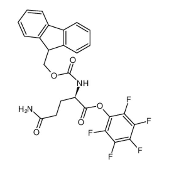 Picture of (2,3,4,5,6-pentafluorophenyl) (2R)-5-amino-2-(9H-fluoren-9-ylmethoxycarbonylamino)-5-oxopentanoate