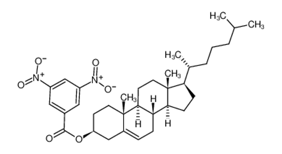Picture of [10,13-Dimethyl-17-(6-methylheptan-2-yl)-2,3,4,7,8,9,11,12,14,15,16,17-dodecahydro-1H-cyclopenta[a]phenanthren-3-yl] 3,5-dinitrobenzoate