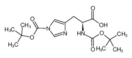 Изображение (2S)-2-[(2-methylpropan-2-yl)oxycarbonylamino]-3-[1-[(2-methylpropan-2-yl)oxycarbonyl]imidazol-4-yl]propanoic acid