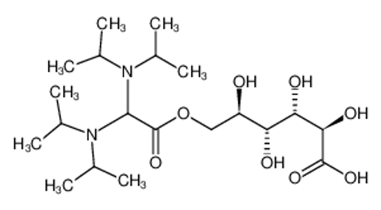 Picture of (2R,3S,4R,5R)-6-[2,2-bis[di(propan-2-yl)amino]acetyl]oxy-2,3,4,5-tetrahydroxyhexanoic acid
