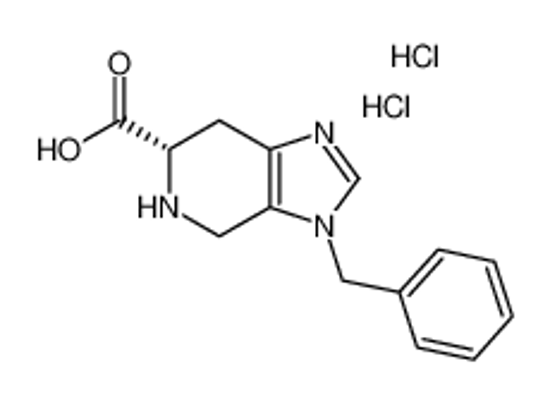 Picture of (6S)-3-benzyl-4,5,6,7-tetrahydroimidazo[4,5-c]pyridine-6-carboxylic acid,dihydrochloride