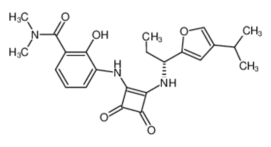 Picture of 3-[[3,4-dioxo-2-[[(1R)-1-(4-propan-2-ylfuran-2-yl)propyl]amino]cyclobuten-1-yl]amino]-2-hydroxy-N,N-dimethylbenzamide