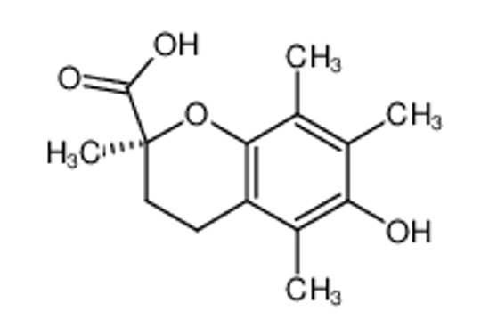 Picture of (2S)-6-hydroxy-2,5,7,8-tetramethyl-3,4-dihydrochromene-2-carboxylic acid