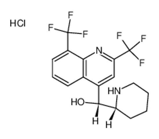 Picture of (R)-[2,8-bis(trifluoromethyl)quinolin-4-yl]-[(2R)-piperidin-2-yl]methanol,hydrochloride