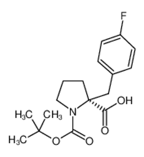 Picture of (2S)-2-[(4-fluorophenyl)methyl]-1-[(2-methylpropan-2-yl)oxycarbonyl]pyrrolidine-2-carboxylic acid