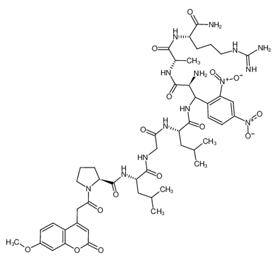 Picture of 7-Methoxycoumarin-4-acetyl-Pro-Leu-Gly-Leu-β-(2,4-dinitrophenylamino)Ala-Arg amide