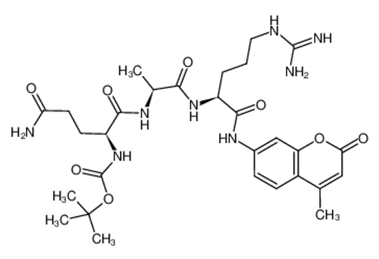 Picture of Boc-Gln-Ala-Arg-7-amido-4-methylcoumarin hydrochloride