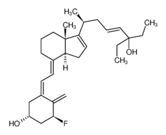 Imagem de (1R,3E,5S)-3-[(2E)-2-[(3aS,7aS)-1-[(E,2S)-6-ethyl-6-hydroxyoct-4-en-2-yl]-7a-methyl-3a,5,6,7-tetrahydro-3H-inden-4-ylidene]ethylidene]-5-fluoro-4-methylidenecyclohexan-1-ol