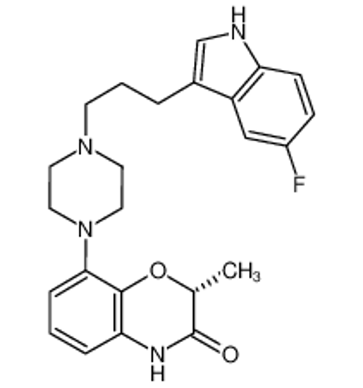 Picture of (2R)-8-[4-[3-(5-fluoro-1H-indol-3-yl)propyl]piperazin-1-yl]-2-methyl-4H-1,4-benzoxazin-3-one