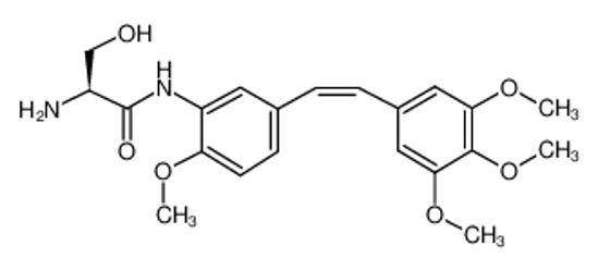 Picture of (2S)-2-amino-3-hydroxy-N-[2-methoxy-5-[(Z)-2-(3,4,5-trimethoxyphenyl)ethenyl]phenyl]propanamide