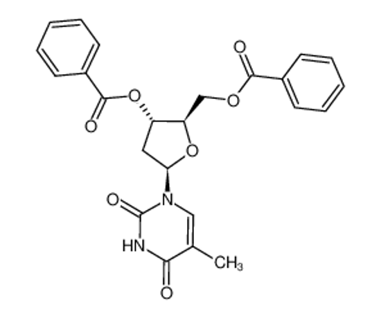 Picture of [(2R,3S,5R)-3-benzoyloxy-5-(5-methyl-2,4-dioxopyrimidin-1-yl)oxolan-2-yl]methyl benzoate