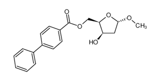 Picture of METHYL-2-DEOXY-5-O-(4-PHENYLBENZOYL)-α-D-THREO-PENTOFURANOSIDE