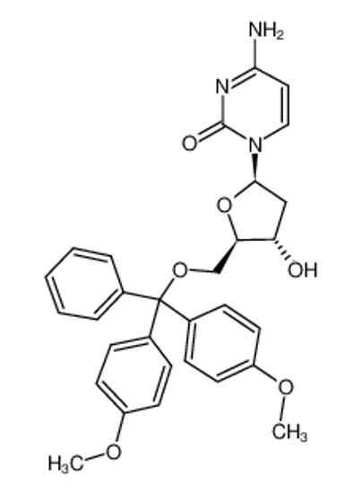 Изображение 4-amino-1-[(2R,4S,5R)-5-[[bis(4-methoxyphenyl)-phenylmethoxy]methyl]-4-hydroxyoxolan-2-yl]pyrimidin-2-one