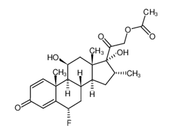 Picture of [2-[(6S,8S,9S,10R,11S,13S,14S,16R,17R)-6-fluoro-11,17-dihydroxy-10,13,16-trimethyl-3-oxo-7,8,9,11,12,14,15,16-octahydro-6H-cyclopenta[a]phenanthren-17-yl]-2-oxoethyl] acetate
