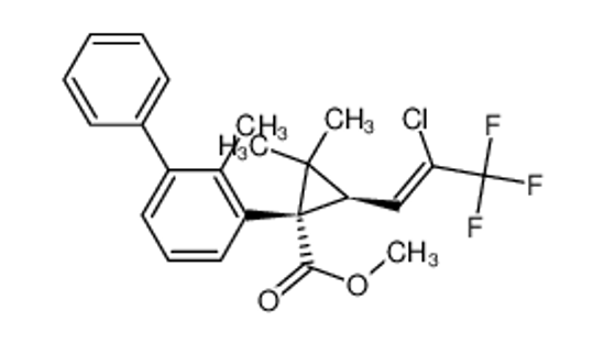Picture of (2-methyl-3-phenylphenyl)methyl (1S,3R)-3-[(Z)-2-chloro-3,3,3-trifluoroprop-1-enyl]-2,2-dimethylcyclopropane-1-carboxylate
