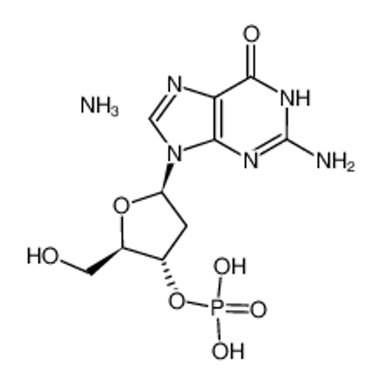 Picture of [5-(2-amino-6-oxo-3H-purin-9-yl)-2-(hydroxymethyl)oxolan-3-yl] dihydrogen phosphate,azane