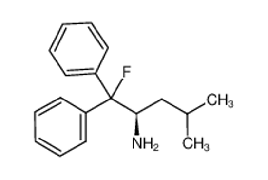 Picture of (2R)-1-fluoro-4-methyl-1,1-diphenylpentan-2-amine