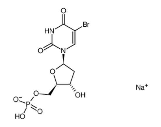 Picture of disodium,[(2R,3S,5R)-5-(5-bromo-2,4-dioxopyrimidin-1-yl)-3-hydroxyoxolan-2-yl]methyl phosphate