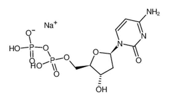 Picture of trisodium,[[(2R,3S,5R)-5-(4-amino-2-oxopyrimidin-1-yl)-3-hydroxyoxolan-2-yl]methoxy-oxidophosphoryl] phosphate