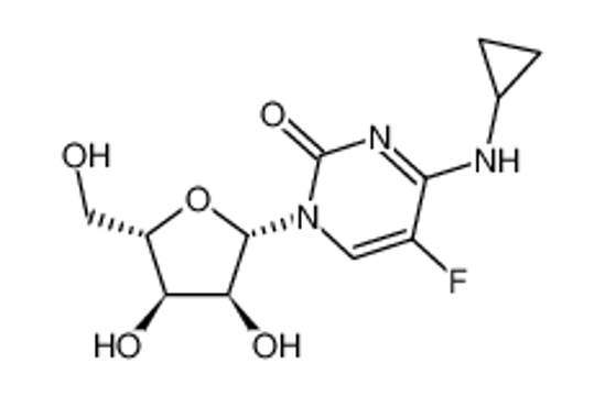 Picture of 4-(CYCLOPROPYLAMINO)-5-FLUORO-1-β-L-RIBOFURANOSYLPYRIMIDINONE