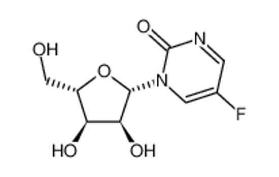 Picture of 5-FLUORO-4-DEOXY-1-(β-L-RIBOFURANOSYL)URACIL (5-FLUORO-1-β-L-RIBOFURANOSYLPYRIMIDINONE)