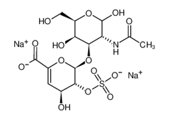 Picture of 2-(2-acetamido-4,5,6-trihydroxy-1-oxohexan-3-yl)oxy-4-hydroxy-3-sulfooxy-3,4-dihydro-2H-pyran-6-carboxylic acid,sodium