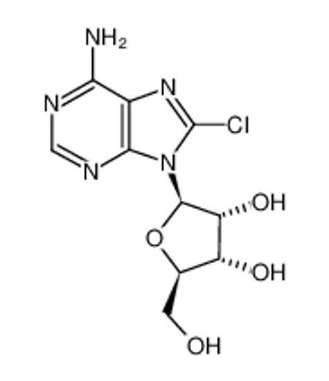 Picture of 2-(6-amino-8-chloropurin-9-yl)-5-(hydroxymethyl)oxolane-3,4-diol