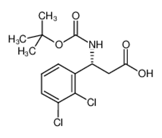 Picture of (3R)-3-(2,3-dichlorophenyl)-3-[(2-methylpropan-2-yl)oxycarbonylamino]propanoic acid