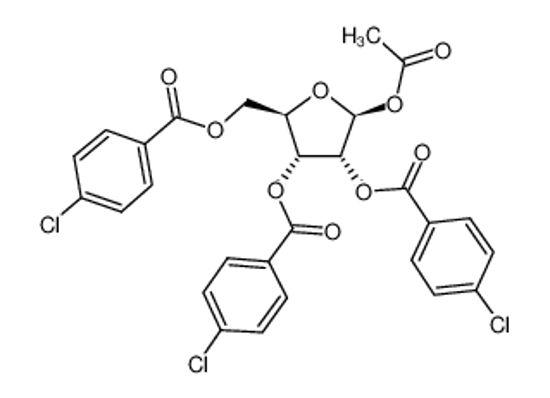Picture of [(2R,3R,4R,5S)-5-acetyloxy-3,4-bis[(4-chlorobenzoyl)oxy]oxolan-2-yl]methyl 4-chlorobenzoate