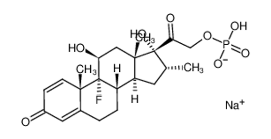 Picture of sodium,[2-[(8S,9R,10S,11S,13S,14S,16R,17R)-9-fluoro-11,17-dihydroxy-10,13,16-trimethyl-3-oxo-6,7,8,11,12,14,15,16-octahydrocyclopenta[a]phenanthren-17-yl]-2-oxoethyl] hydrogen phosphate