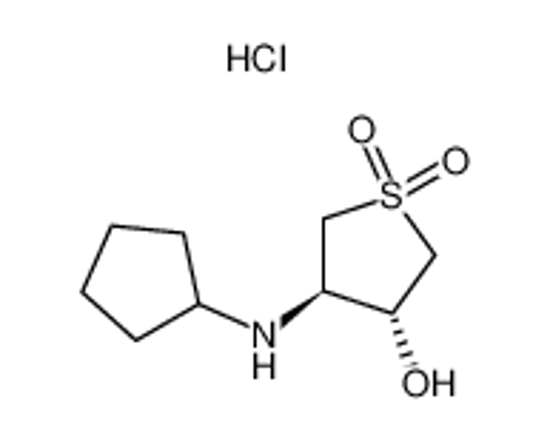 Picture of trans-4-Cyclopentylamino-1,1-dioxo-tetrahydrothiophen-3-ol hydrochloride