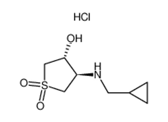 Picture of trans-4-(Cyclopropylmethyl-amino)-1,1-dioxo-tetrahydrothiophen-3-ol hydrochloride