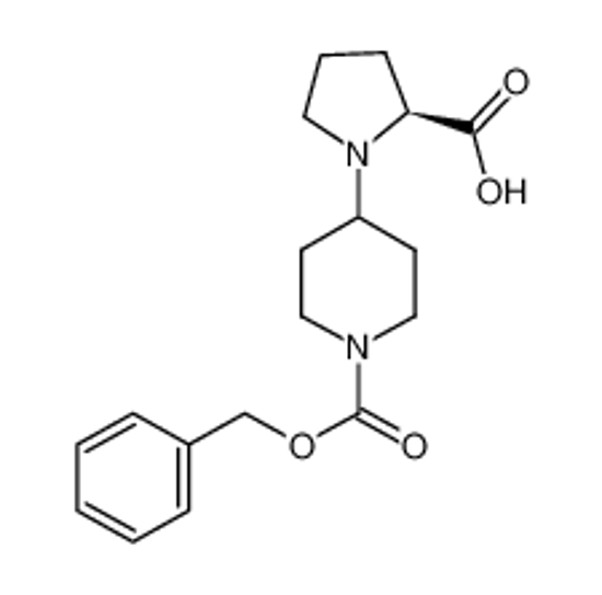 Picture of (2S)-1-(1-phenylmethoxycarbonylpiperidin-4-yl)pyrrolidine-2-carboxylic acid