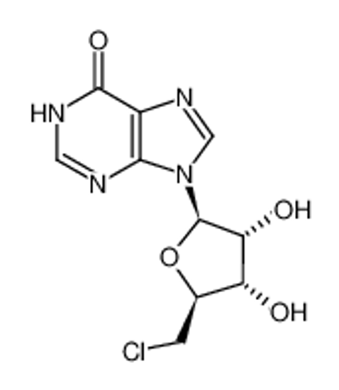 Picture of 9-[(2R,3R,4S,5S)-5-(chloromethyl)-3,4-dihydroxyoxolan-2-yl]-3H-purin-6-one
