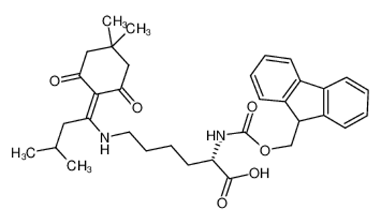 Picture of (2S)-6-[[1-(4,4-dimethyl-2,6-dioxocyclohexylidene)-3-methylbutyl]amino]-2-(9H-fluoren-9-ylmethoxycarbonylamino)hexanoic acid