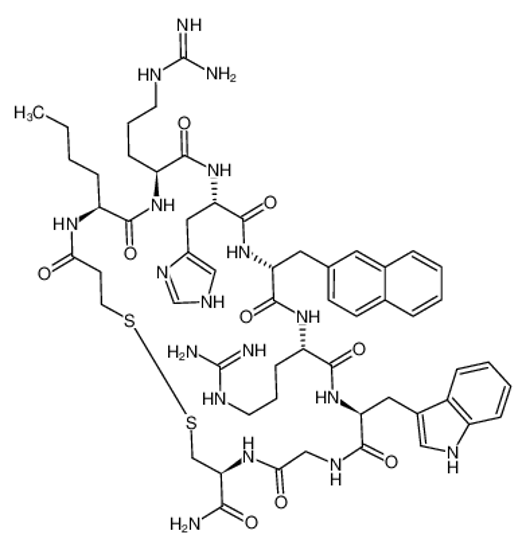Picture of (Deamino-Cys3,Nle4,Arg5,D-2-Nal7,Cys11)-α-MSH (3-11) amide