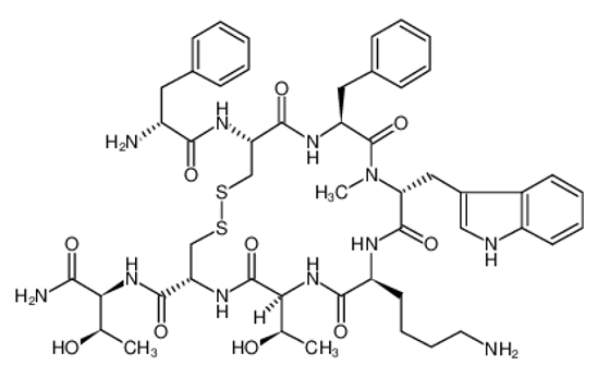 Picture of (D-Phe5,Cys6·11,N-Me-D-Trp8)-Somatostatin-14 (5-12) amide