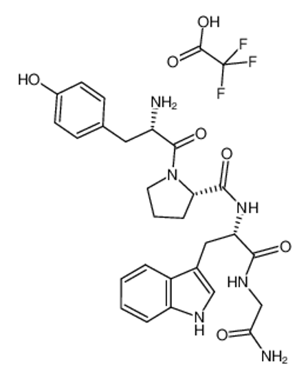 Picture of (2S)-1-[(2S)-2-amino-3-(4-hydroxyphenyl)propanoyl]-N-[(2S)-1-[(2-amino-2-oxoethyl)amino]-3-(1H-indol-3-yl)-1-oxopropan-2-yl]pyrrolidine-2-carboxamide
