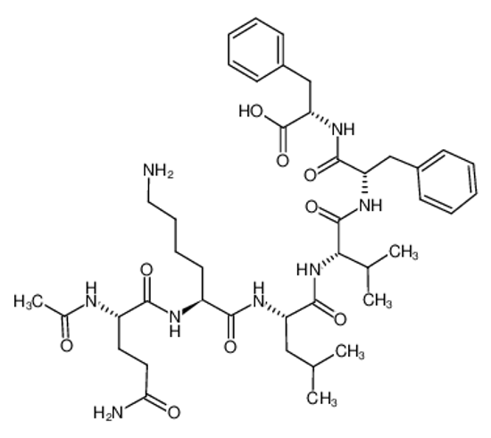 Picture of (2S)-2-acetamido-N-[(2S)-6-amino-1-[[(2S)-1-[[(2S)-1-[[(2S)-1-[[(2S)-1-amino-1-oxo-3-phenylpropan-2-yl]amino]-1-oxo-3-phenylpropan-2-yl]amino]-3-methyl-1-oxobutan-2-yl]amino]-4-methyl-1-oxopentan-2-yl]amino]-1-oxohexan-2-yl]pentanediamide