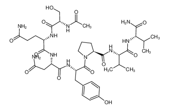 Picture of 2-[(2-acetamido-3-hydroxypropanoyl)amino]-N-[4-amino-1-[[1-[2-[[1-[(1-amino-3-methyl-1-oxobutan-2-yl)amino]-3-methyl-1-oxobutan-2-yl]carbamoyl]pyrrolidin-1-yl]-3-(4-hydroxyphenyl)-1-oxopropan-2-yl]amino]-1,4-dioxobutan-2-yl]pentanediamide