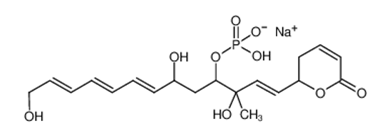 Изображение Fostriecin sodium salt,(6R)-5,6-Dihydro-6-[(1E,3R,4R,6R,7Z,9Z,11E)-3,6,13-trihydroxy-3-methyl-4-(phosphonooxy)-1,7,9,11-tridecatetraenyl]-2H-pyran-2-onesodiumsalt