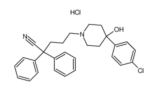 Picture of 5-[4-(4-chlorophenyl)-4-hydroxypiperidin-1-yl]-2,2-diphenylpentanenitrile,hydrochloride