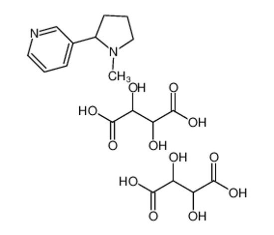 Picture of (-)-Nicotine ditartrate,(S)-(-)-1-Methyl-2-(3-pyridyl)pyrrolidine(+)-ditartratesalt