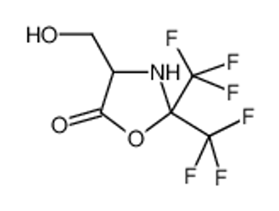 Picture of 4-(hydroxymethyl)-2,2-bis(trifluoromethyl)-1,3-oxazolidin-5-one