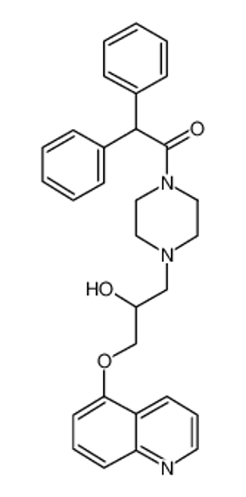 Picture of 1-[4-(2-hydroxy-3-quinolin-5-yloxypropyl)piperazin-1-yl]-2,2-diphenylethanone