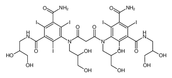 Picture of 5-[[3-[3-carbamoyl-N-(2,3-dihydroxypropyl)-5-(2,3-dihydroxypropylcarbamoyl)-2,4,6-triiodoanilino]-3-oxopropanoyl]-(2,3-dihydroxypropyl)amino]-3-N-(2,3-dihydroxypropyl)-2,4,6-triiodobenzene-1,3-dicarboxamide
