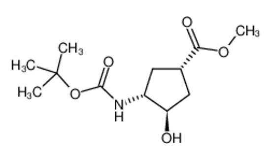 Picture of methyl (1S,3R,4R)-3-hydroxy-4-[(2-methylpropan-2-yl)oxycarbonylamino]cyclopentane-1-carboxylate